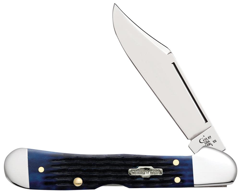 Case Knives Rogers Corn Cob Jig Blue Bone Mini CopperLock® Knife