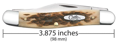 Case Knives Peach Seed Jig Amber Bone Stockman Knife
