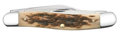 Case Knives Peach Seed Jig Amber Bone Stockman Knife