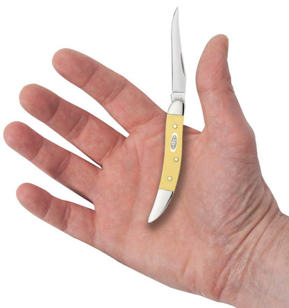Case Knives Yellow Synthetic Smooth Small Texas Toothpick