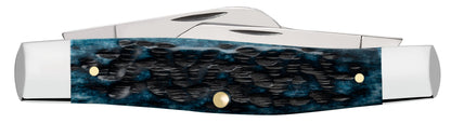 Case Knives Peach Seed Jig Pocket Worn® Mediterranean Blue Bone Large Stockman Knife