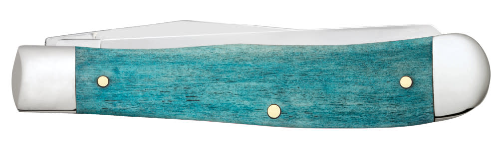Case Knives Embellished Smooth Natural Bone with Color Wash and Black Definition Trapper Cardinal Knife