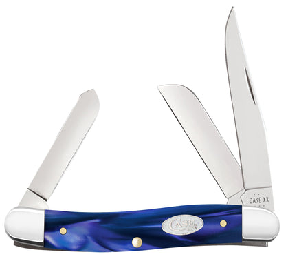 Case Knives Smooth Blue Pearl Kirinite® Medium Stockman Knife