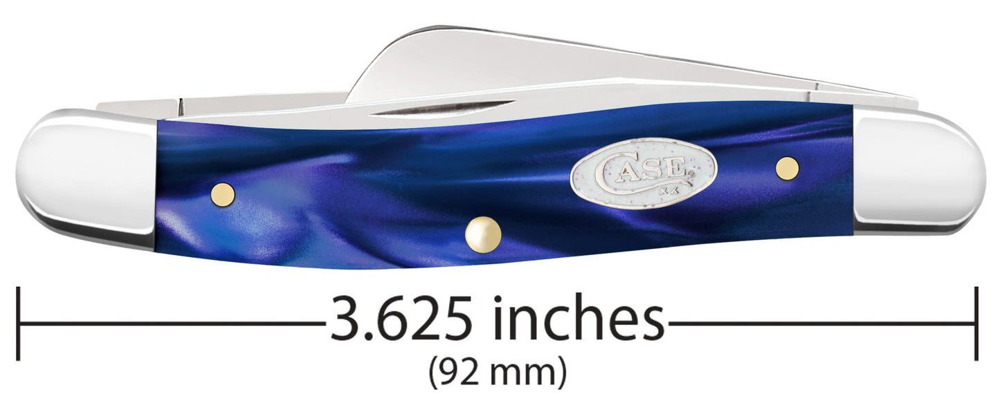 Case Knives Smooth Blue Pearl Kirinite® Medium Stockman Knife