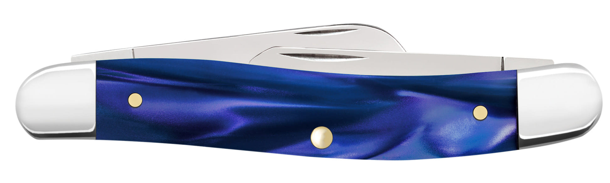 Case Knives Smooth Blue Pearl Kirinite® Medium Stockman Knife
