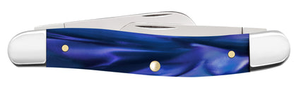 Case Knives Smooth Blue Pearl Kirinite® Medium Stockman Knife