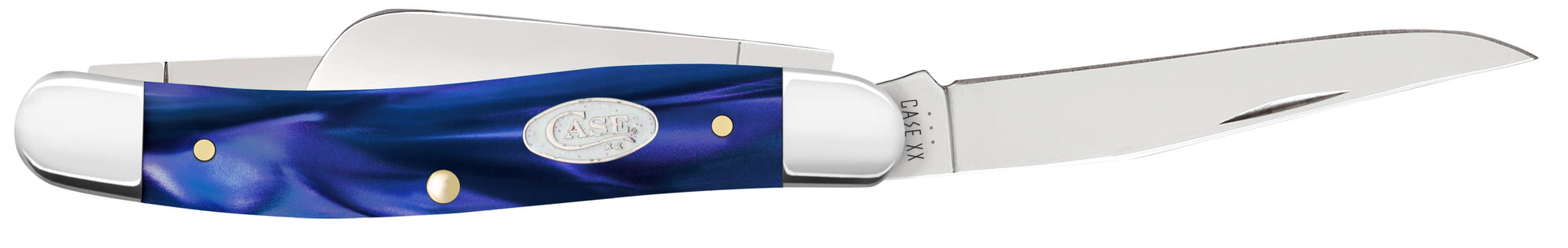 Case Knives Smooth Blue Pearl Kirinite® Medium Stockman Knife