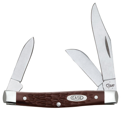 Case Knives Brown Synthetic Medium Stockman Knife with Sloped Bolster