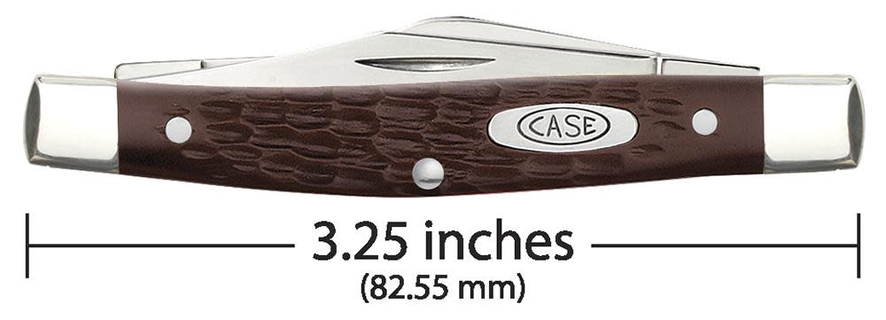 Case Knives Brown Synthetic Medium Stockman Knife with Sloped Bolster