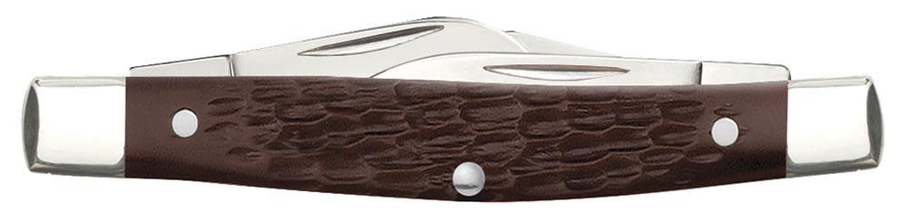 Case Knives Brown Synthetic Medium Stockman Knife with Sloped Bolster