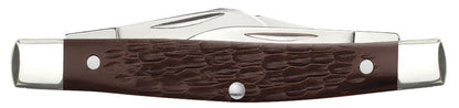 Case Knives Brown Synthetic Medium Stockman Knife with Sloped Bolster