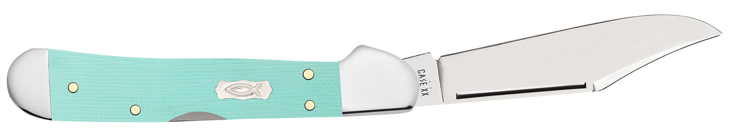 Case Knives Smooth Seafoam Green G-10 Mini CopperLock®