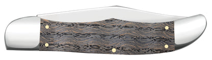 Case Knives Smooth Black Curly Oak Wood Folding Hunter