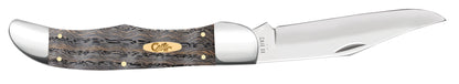 Case Knives Smooth Black Curly Oak Wood Folding Hunter