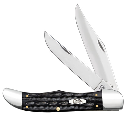 Case Knives Jigged Buffalo Horn Folding Hunter with Sheath