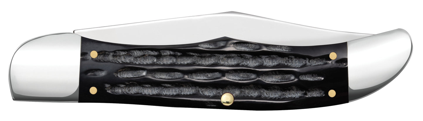 Case Knives Jigged Buffalo Horn Folding Hunter with Sheath