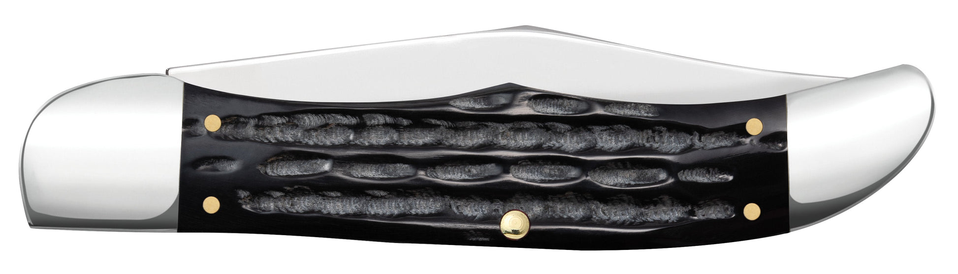 Case Knives Jigged Buffalo Horn Folding Hunter with Sheath