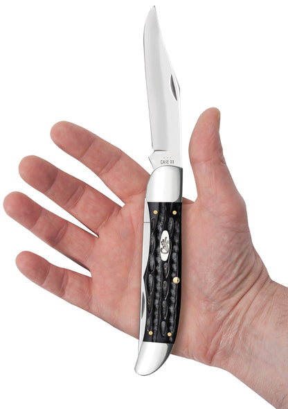 Case Knives Jigged Buffalo Horn Folding Hunter with Sheath