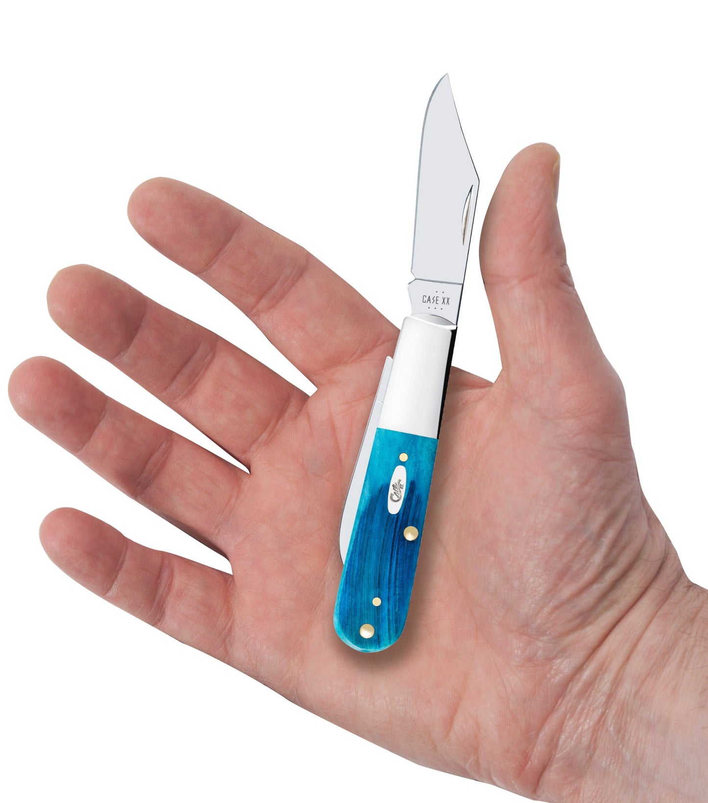 Case Knives Sawcut Jig Caribbean Blue Bone Barlow