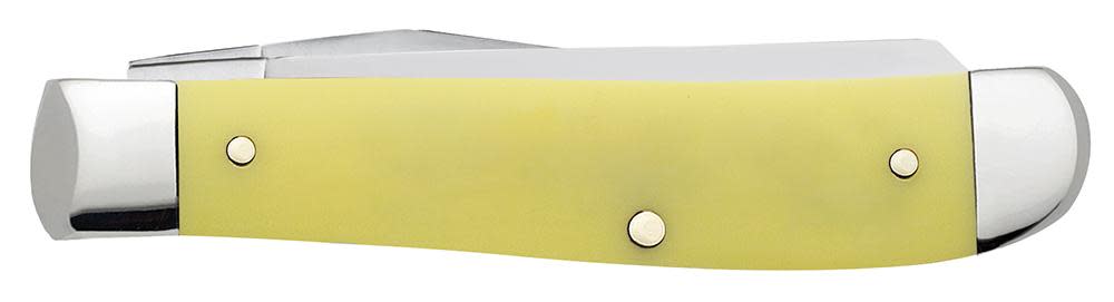 Case Knives Religious Sayings Yellow Synthetic Mini Trapper Knife