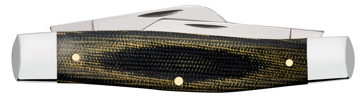 Case Knives Smooth Black & Green Micarta® Large Stockman