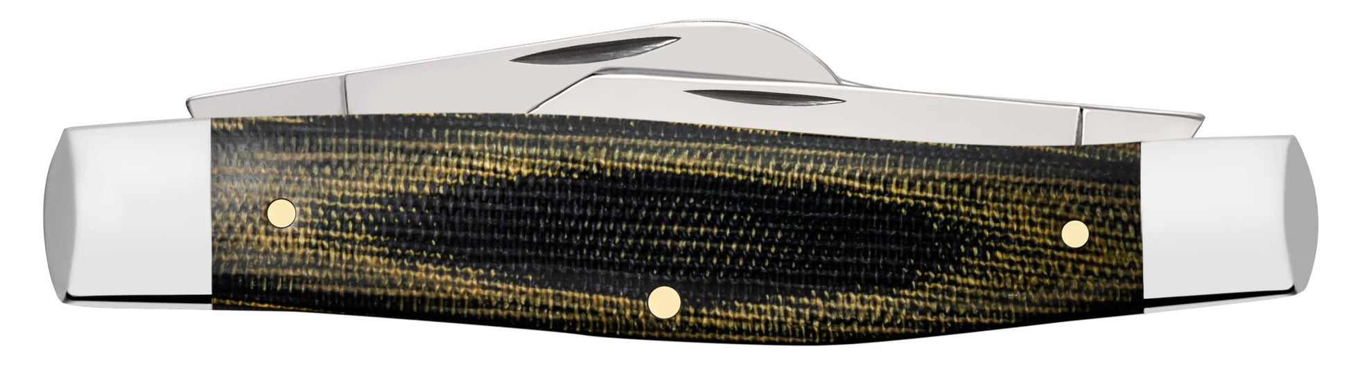 Case Knives Smooth Black & Green Micarta® Large Stockman