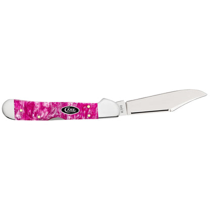 Case Knives Smooth Pink Crackle Kirinite® Mini Copperlock®