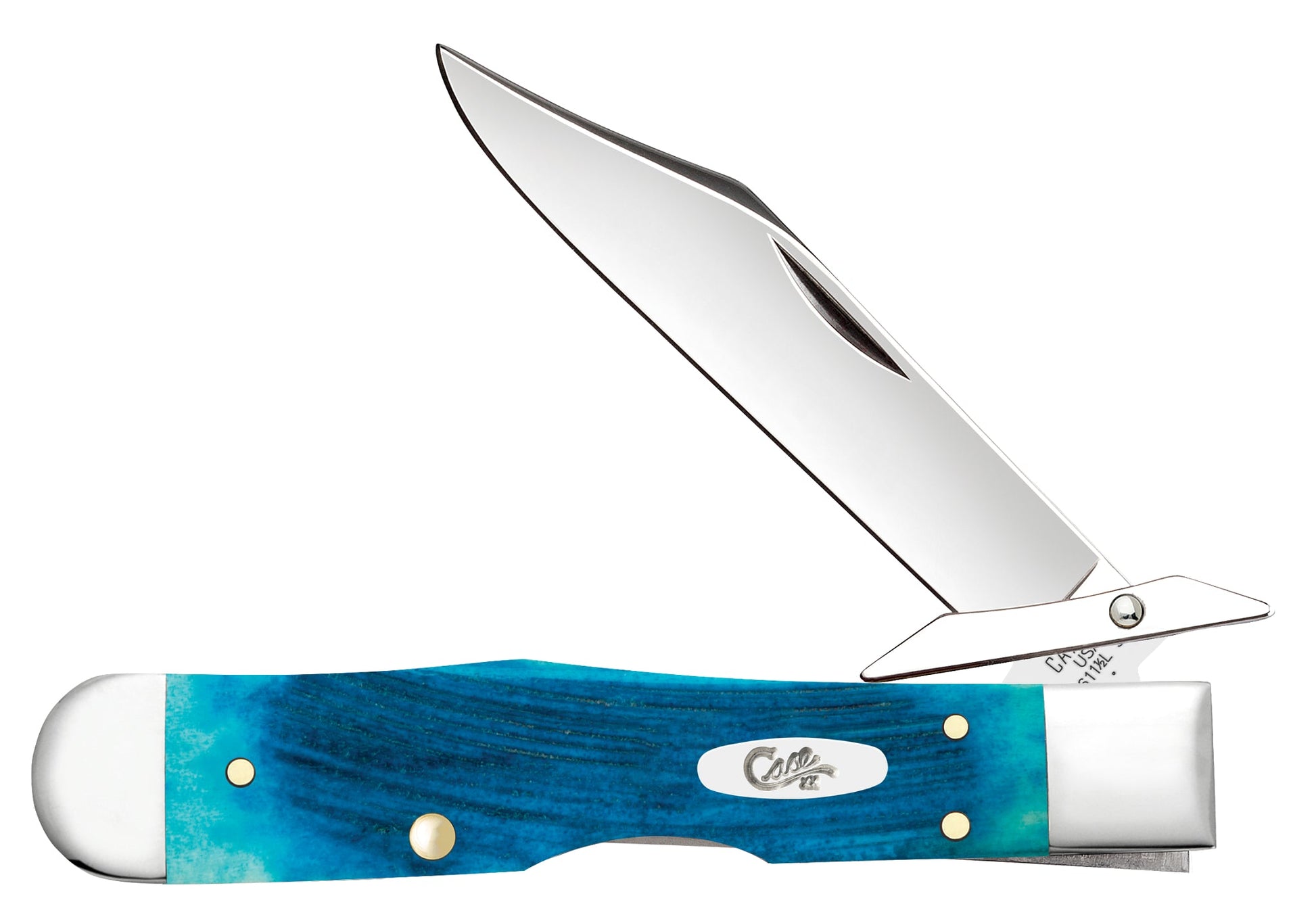 Case Knives Sawcut Jigged Caribbean Blue Bone Cheetah® Cub