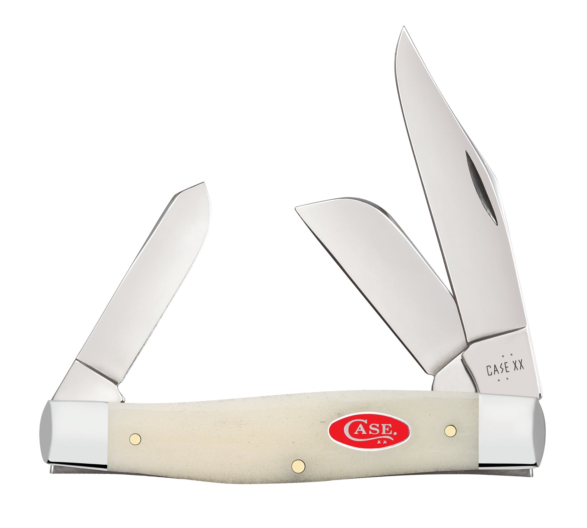 Case Knives Smooth Natural Bone Large Stockman