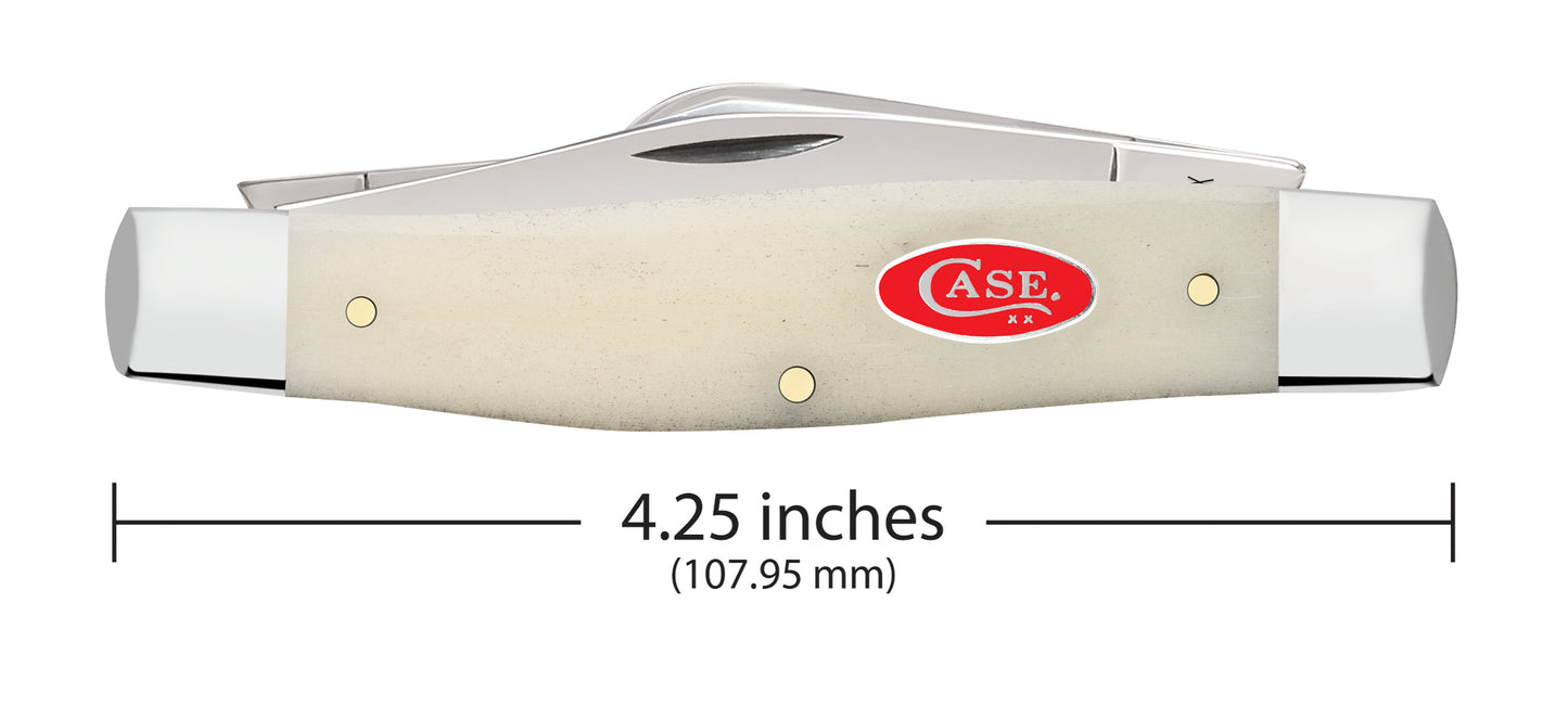 Case Knives Smooth Natural Bone Large Stockman
