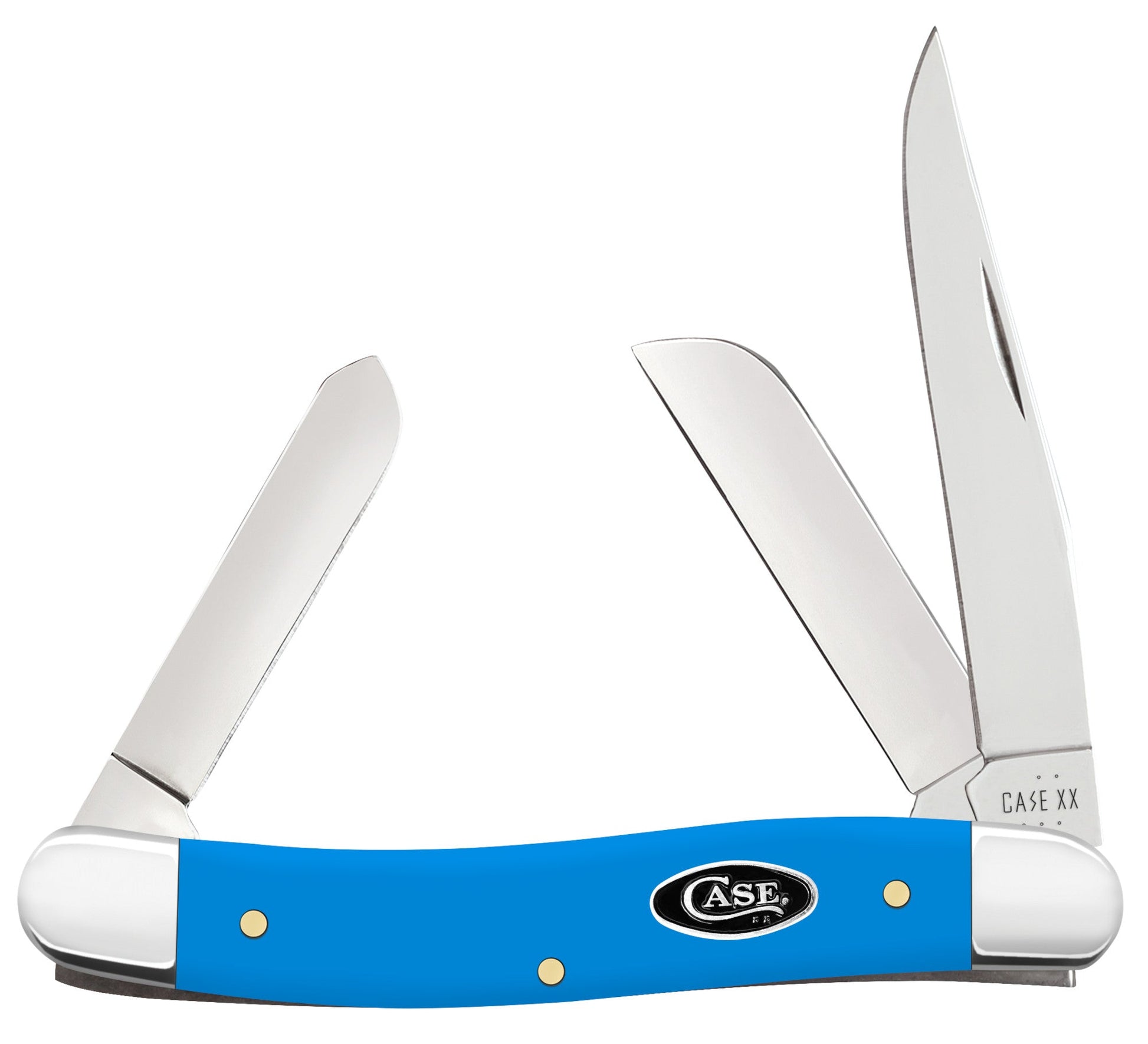 Case Knives Smooth Light Blue Synthetic Medium Stockman