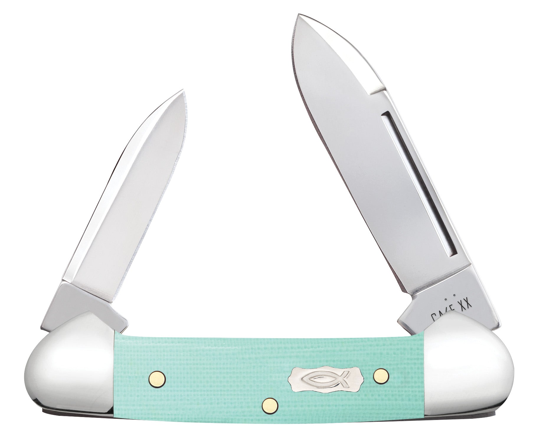 Case Knives Smooth Seafoam Green G-10 Baby Butterbean