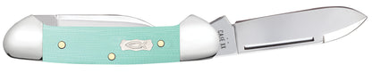 Case Knives Smooth Seafoam Green G-10 Baby Butterbean