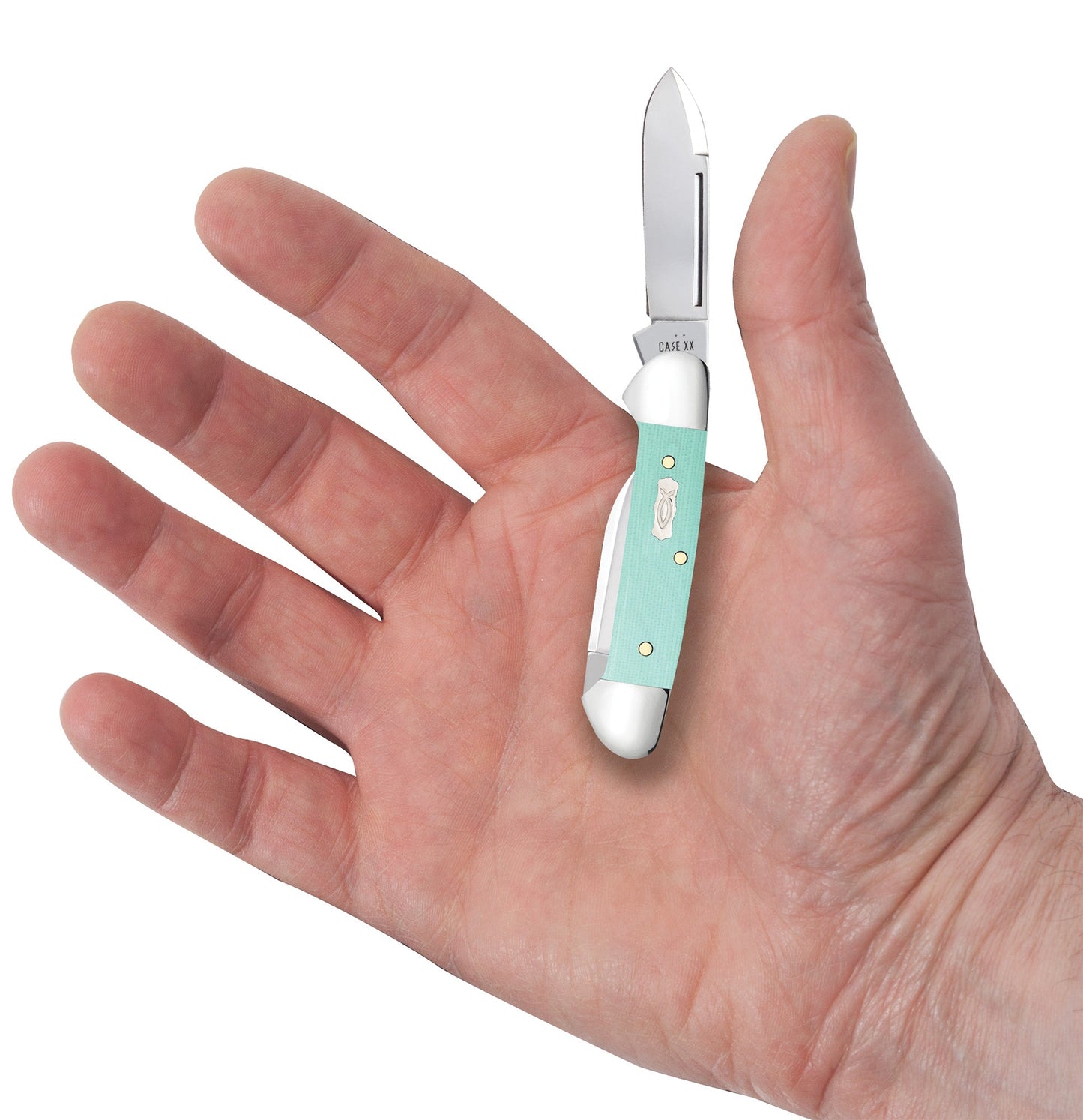 Case Knives Smooth Seafoam Green G-10 Baby Butterbean