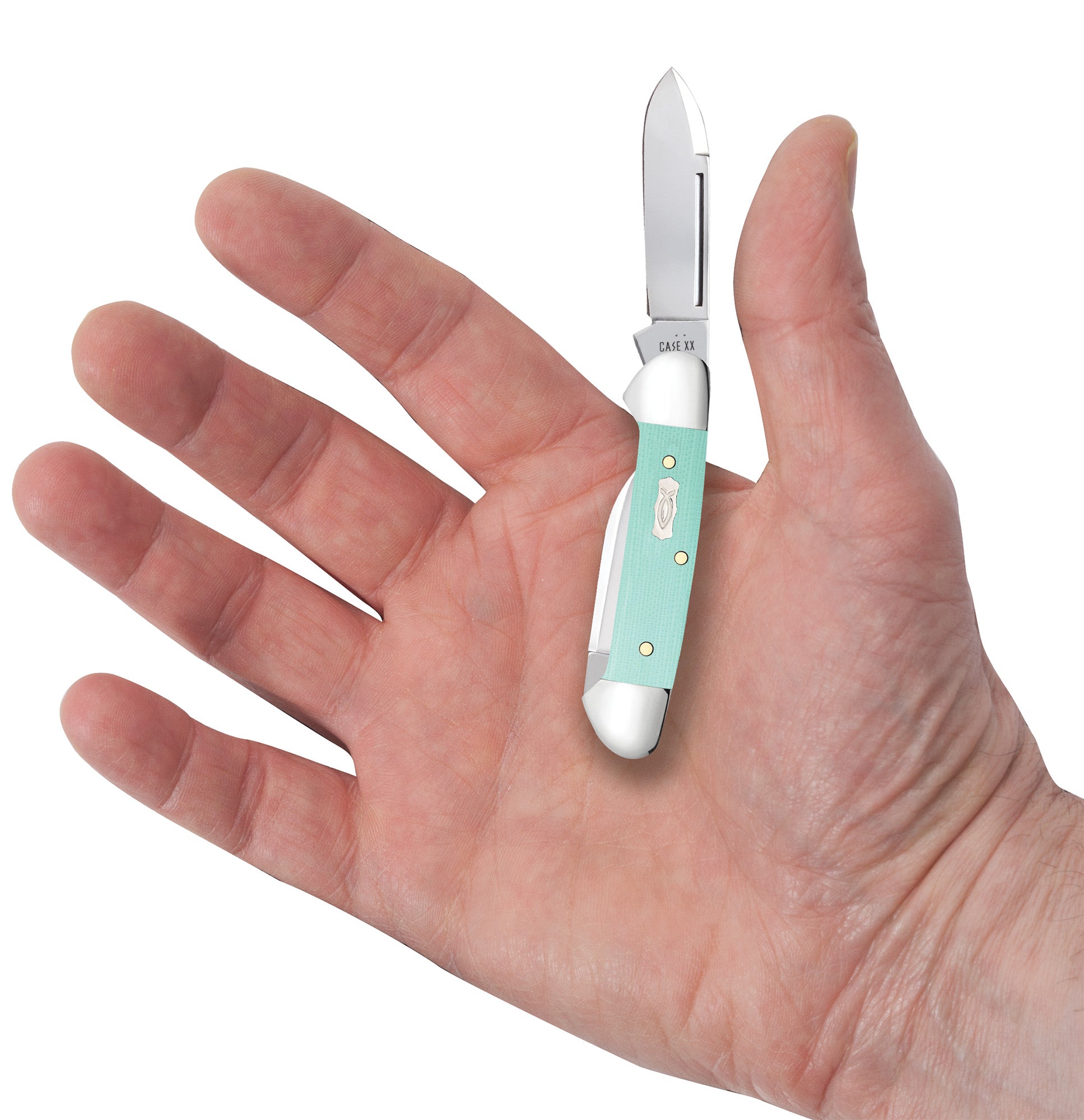 Case Knives Smooth Seafoam Green G-10 Baby Butterbean