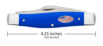 Case Knives Royal Blue Synthetic Smooth Large Stockman