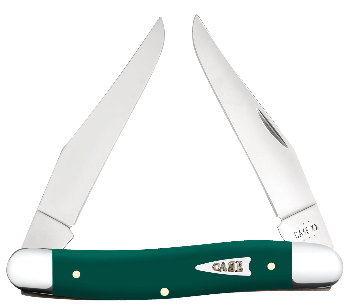 Case Knives Smooth Spruce Green Synthetic Muskrat