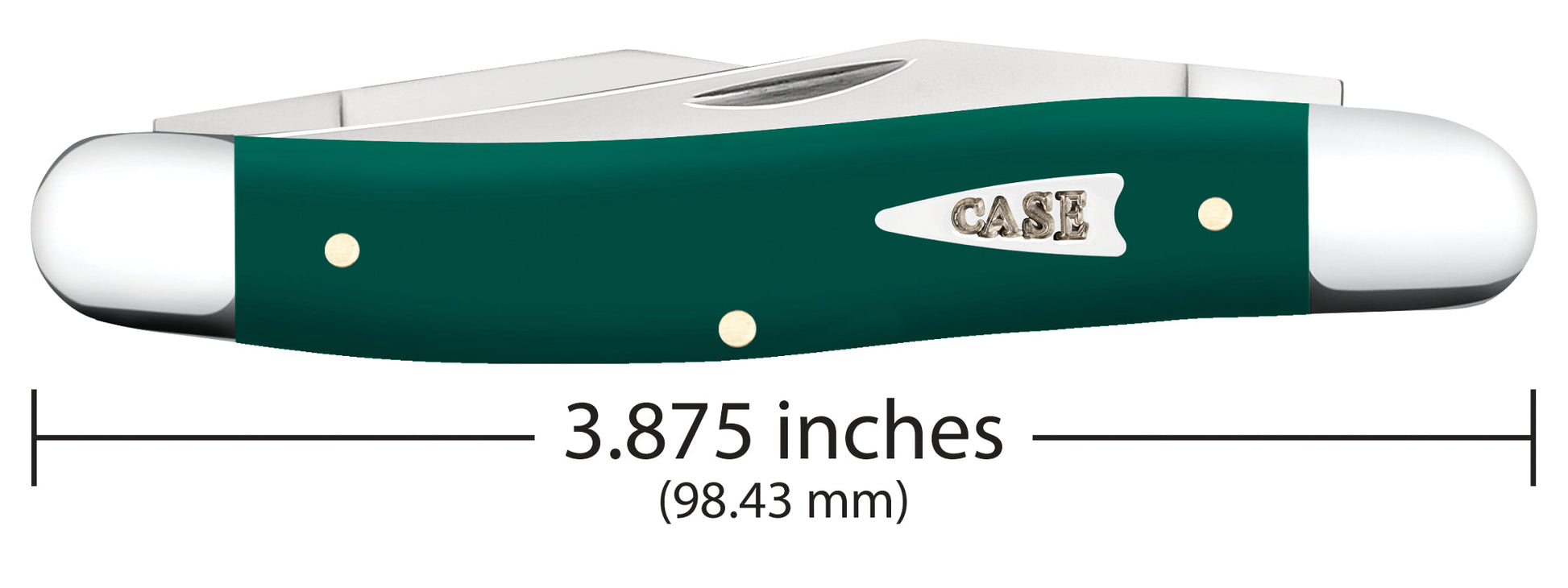 Case Knives Smooth Spruce Green Synthetic Muskrat