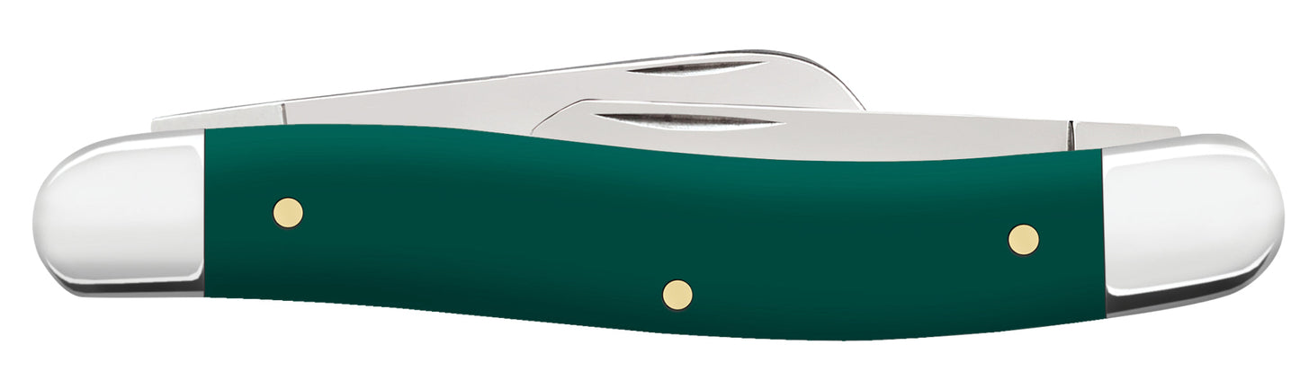 Case Knives Smooth Spruce Green Synthetic Muskrat