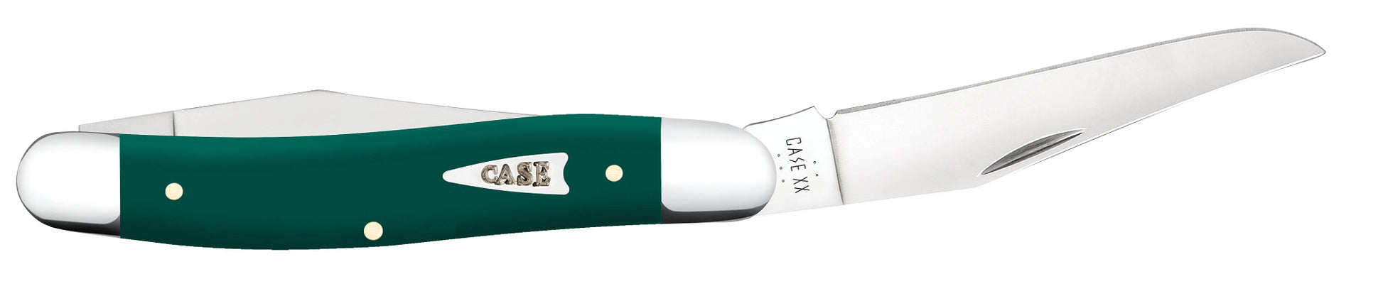 Case Knives Smooth Spruce Green Synthetic Muskrat