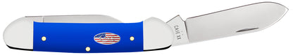 Case Knives Royal Blue Synthetic Smooth Canoe