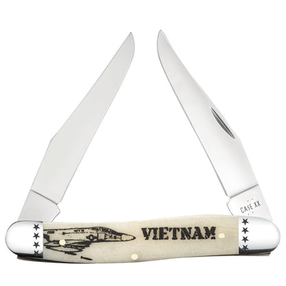 Case Knives War Series Vietnam War Smooth Natural Bone Muskrat