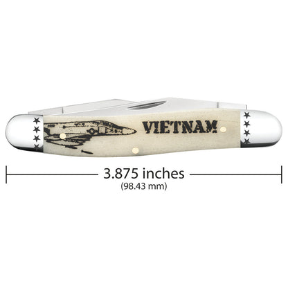 Case Knives War Series Vietnam War Smooth Natural Bone Muskrat