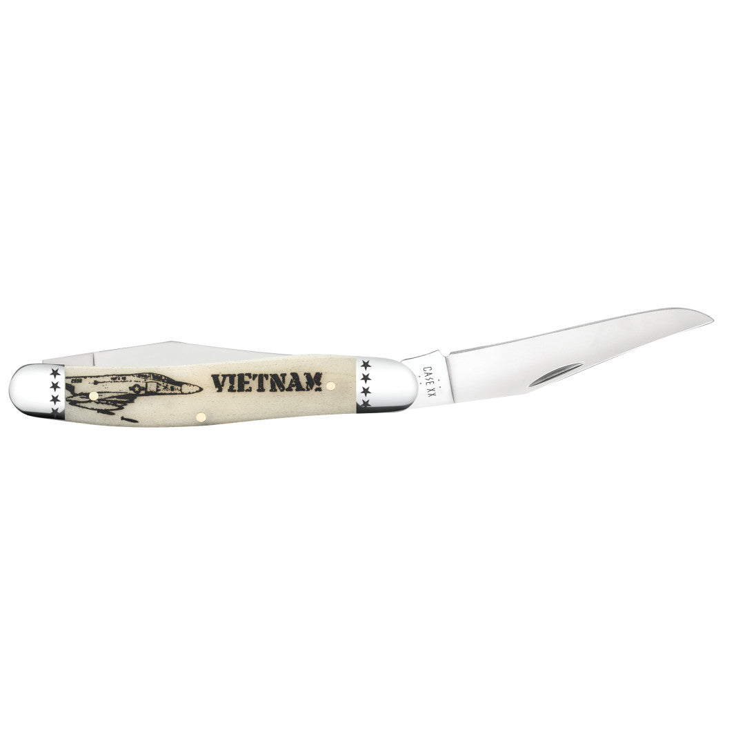 Case Knives War Series Vietnam War Smooth Natural Bone Muskrat