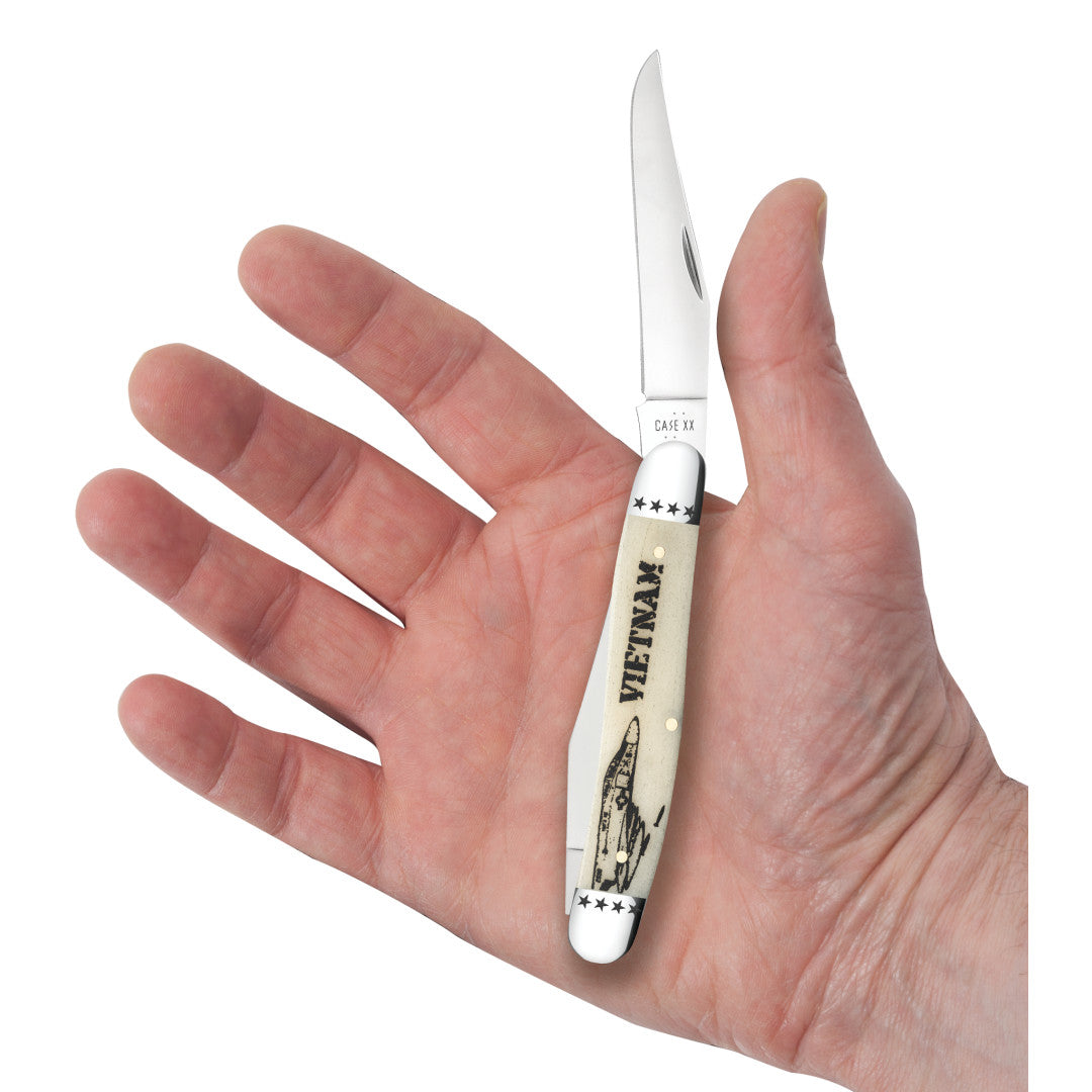Case Knives War Series Vietnam War Smooth Natural Bone Muskrat